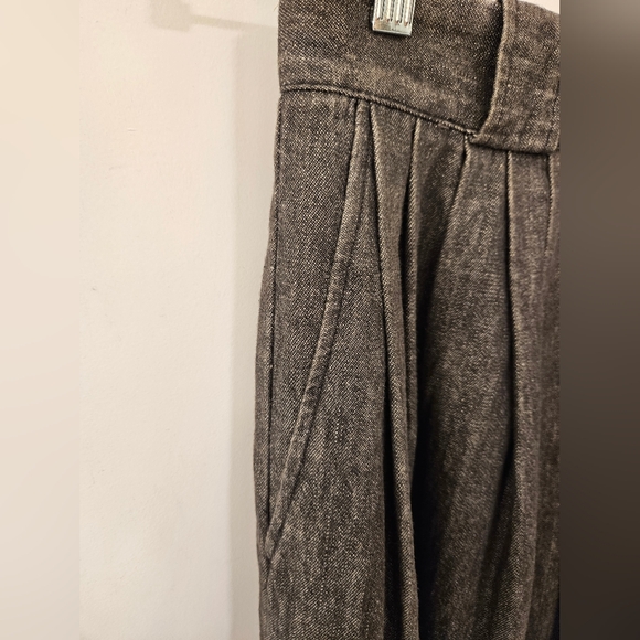 Vintage - Ralph Lauren 80's Light Grey Cotton Denim Midi Skirt - Size 10 - Picture 3 of 10